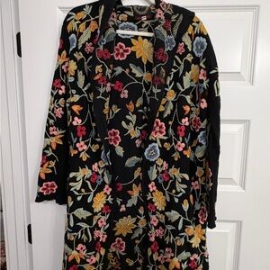 Johnny Was Embroidered Hooded Cardigan